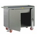 Little Giant Mobile Bench Cabinets, 36"W, Heavy-Duty Drawer, Non-Slip Vinyl Matting MM-2D-2436-HDFL